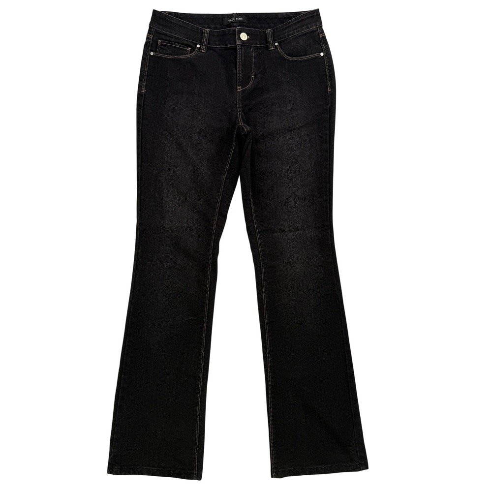 White House Black Market Blanc Bootcut Jeans Black Dark Wash Size 6R